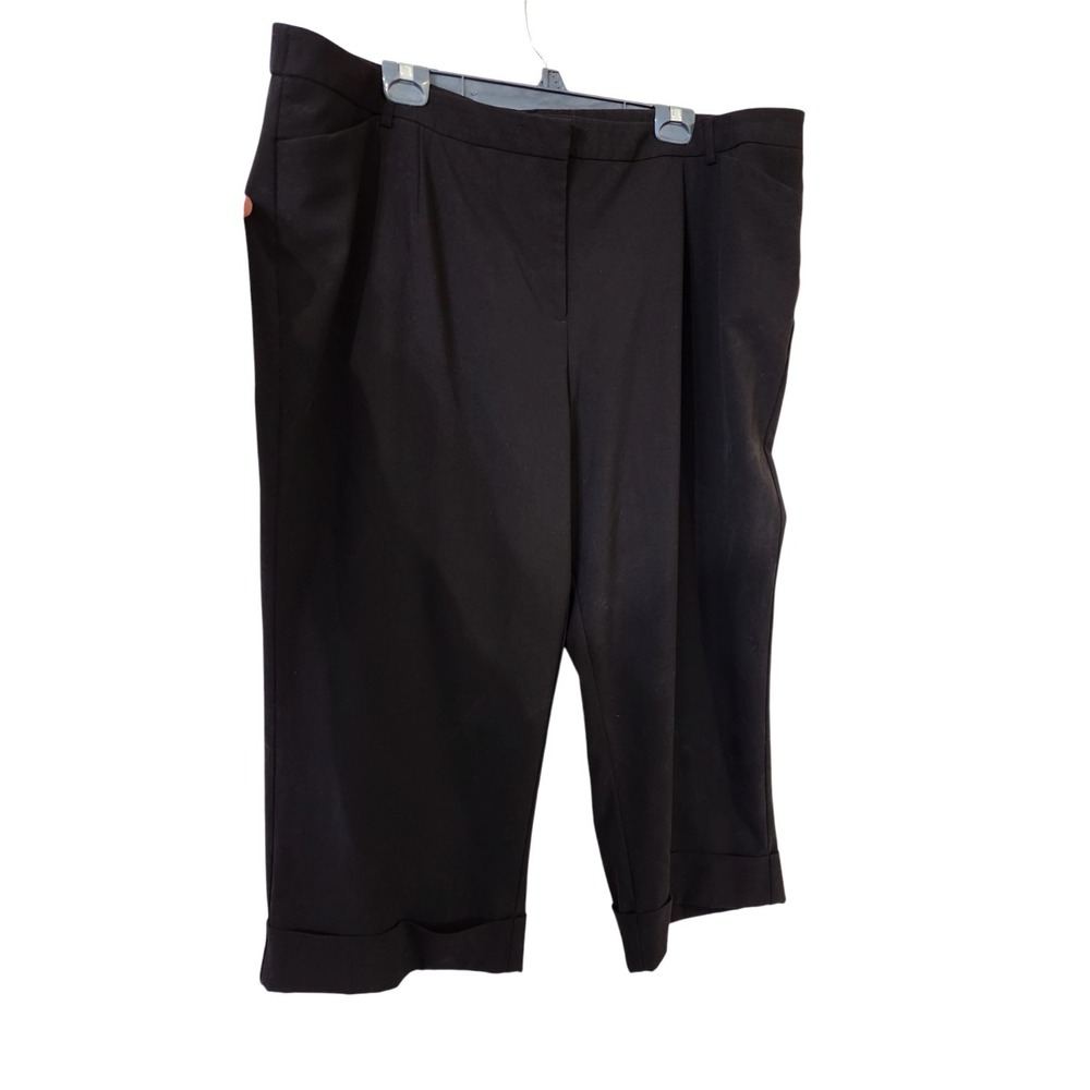 Briggs New York Dress Capri Pants Women's‎ Plus Size 24W Black Capris Stretch